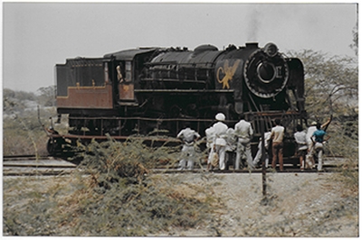 Eisenbahn Indien Dampflokomotive Goldschmiede Albath